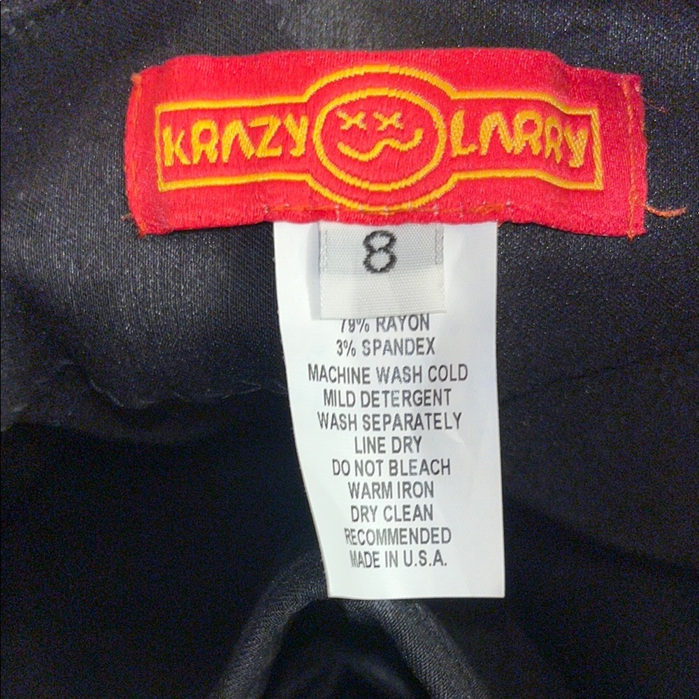 Krazy Larry Pull-On Ankle Pants Black Swirls. - Picture 7 of 8